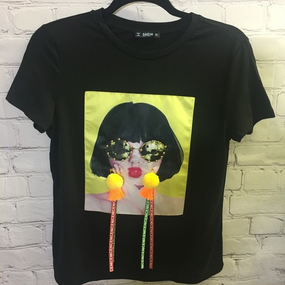 SHEIN Tops - 3/$25 Shein Novelty Statement T-Shirt Large